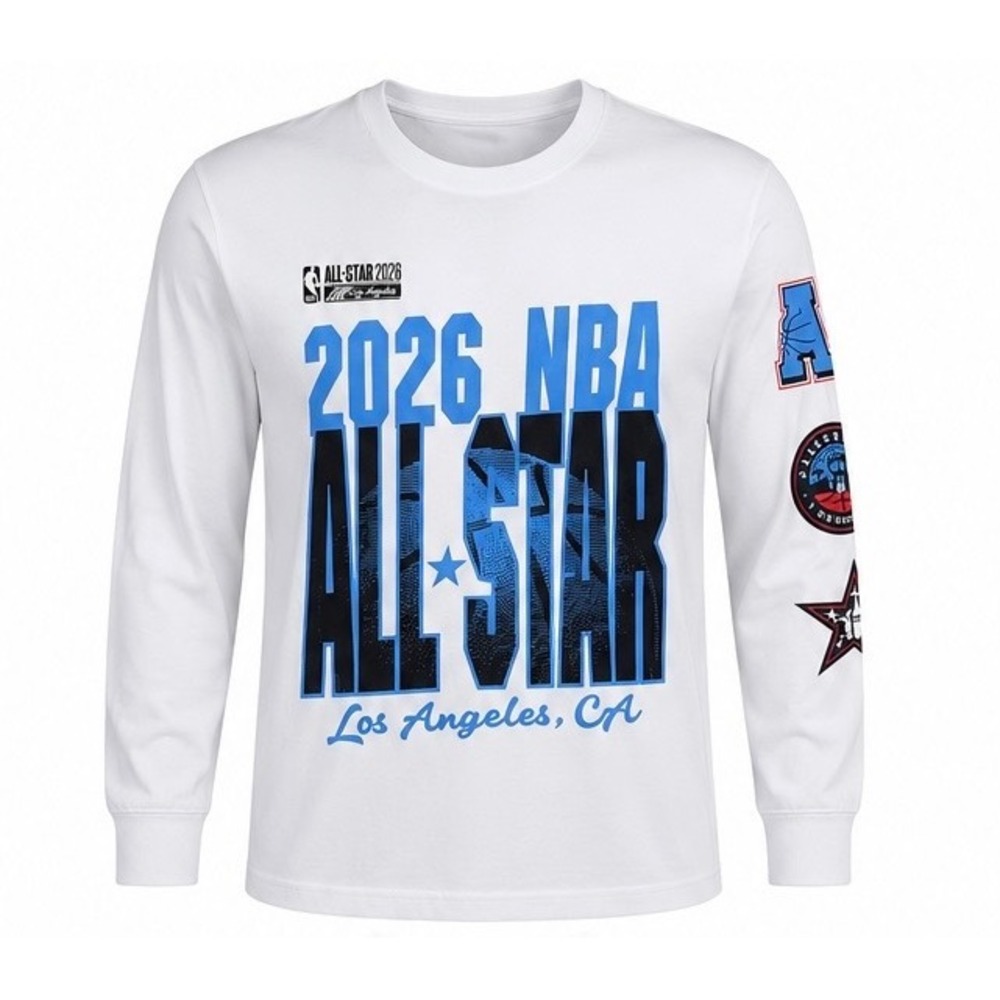 NBA All-Star 2026 Long Sleeve Graphic T-Shirt Kids Medium 10/12 Streetwear bloke